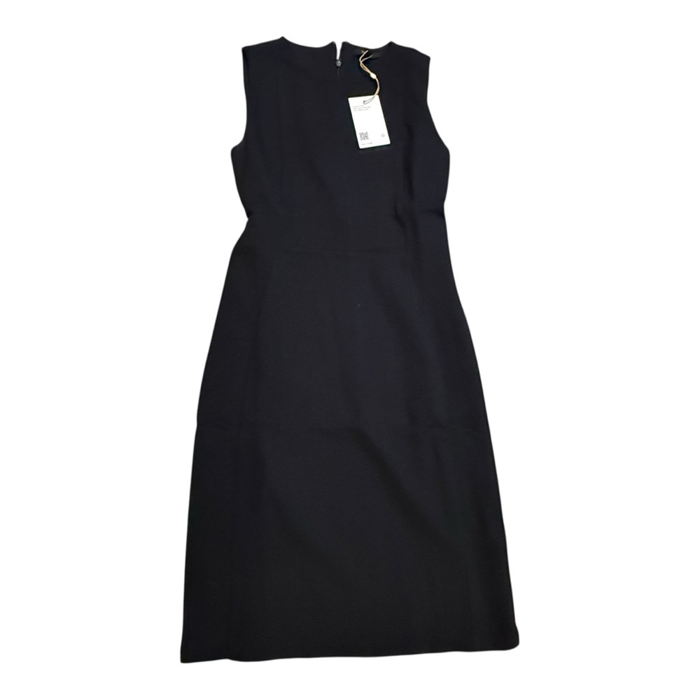 Quince Black Sleeveless Belted Sheath Dress - Picture 2 of 3